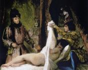 欧仁德拉克洛瓦 - Louis d'Orleans Showing his Mistress